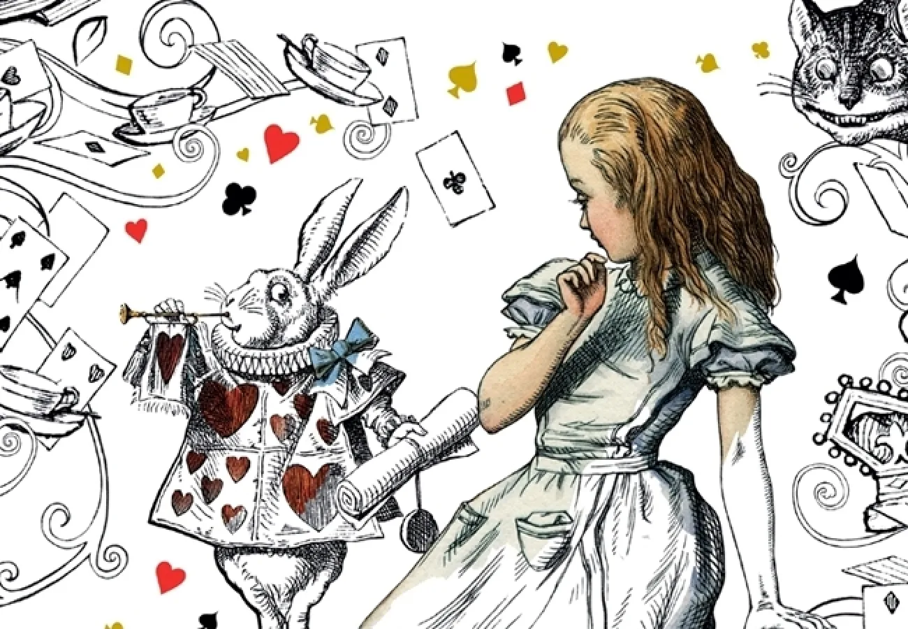 Alice in wonderland knowledge quiz header